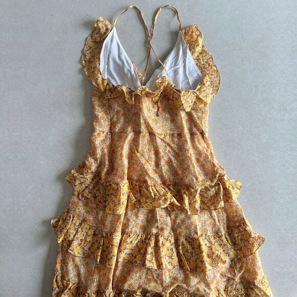 NWT Maje Rissol Cotton Ruffled Maxi Dress ASO Flora The Winx Saga - Picture 10 of 15